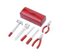 YARNOW 1 Set Cassetta Degli Strumenti Di Riparazione Della Simulazione Giocattolo Decorativo Per Fornitura Di Mini Casa Roba in Miniatura Lega Rosso