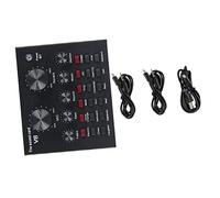 YARNOW 1 Set Completo Scheda Audio per Mixer Professionale con Microfono Condensatore Effetti per Streaming e Registrazione Design Doppio Microfono per Trasmissioni Interattive