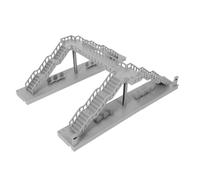 YARNOW 1 Set di cavalcavia pedonale di passerella mini passerella di costruzione della passerella kit edifici in miniatura addominali Grigio