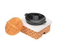 YARNOW 1 Set di stufa Mini mobili stufa in mini stanza di cucina di una casa delle bambole mini fornello per casa delle bambole stufa da teatro plastica Marrone chiaro