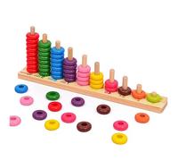 YARNOW 1 Set Educativo Legno per Matematici per Apprendimento Anticipato Interattivo per Sviluppo Abilità Conto e Classificazione Grandi