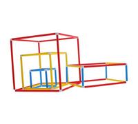 YARNOW 1 Set geometria solida edificio da costruzione giocattoli per la costruzione di steli materiale giochi didattici fantastici giochi di matematica forme geometriche