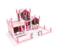 YARNOW 1 Set Giocattoli Del Castello Della Principessa Fai Finta Di Giocare a Costruire Una Casa Piccola Casa Giocattoli Da Ragazza Favore Dei Plastica Rosa