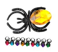 YARNOW 1 Set Giocattoli Per Anelli Di Ragno Anelli Di Ragno Bomboniere Di Halloween Anello Di Ragno Di Halloween Fascino Falsi Anelli Di Ragno Impostore Abs 20 Pezzi