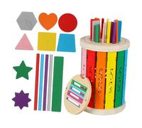 YARNOW 1 set Giocattoli per Ordinamento Colorato Educativo Legno con Tazze e per Attività Apprendimento Prescolare Sviluppo delle Abilità Motorie e