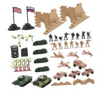 YARNOW 1 Set Militari Miniaturizzati per Soldatini e Veicoli Combattimento Scenario Realistico per Giochi e Decorazioni da Scrivania