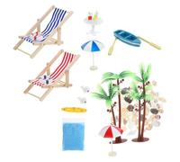YARNOW 1 Set ornamento da spiaggia in resina paddle paddel miniature dollhouse beach umbrella arredamento nautico parasole ornamento in resina micro ornamento paesaggistico Di legno