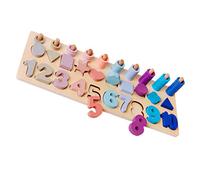 YARNOW 1 Set Puzzle in Legno Geometrico Educativo con Sviluppo delle Abilità Logiche Coordinazione Mano Occhio per AI Anni Materiale Vivaci