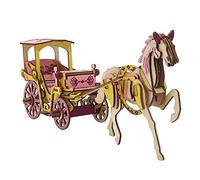YARNOW 1 Set Puzzle Interattivo Legno Carrozza Diy Sicuro e per Regali Compleanno e Decorazioni per Scrivania