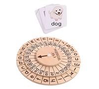 YARNOW 1 Set Rotante Legno Educativo per Apprendimento Alfabeto per Interazione Genitore e Sviluppo delle Competenze Linguistiche