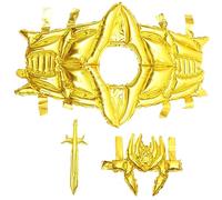 YARNOW 1 Set Set Di Palloncini Di Armatura Schiuma Impostore Costume Da Guerriero Gonfiabile Cosplay Soldato Puntello Battaglia Ragazzo Golden Pellicola Di Alluminio