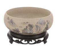 YARNOW 1 set vaso di fiori in ceramica cinese, vaso idroponico, vaso di bonsai decorativo per interni e giardini, design elegante blu e bianco, versatile, utilizzabile come stoccaggio