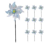 YARNOW 10 Girandole Riflettenti Scintillanti: girandola Anti-cecità per Uccelli, Uccelli, Animali, girandola a Vento per Esterni, Patio, Prato, Decorazioni Primaverili