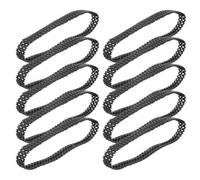 YARNOW 10 Pezzi Cingoli in Gomma Neri per Carri Armati Rc, 36cm | Modelli di Carro Armato e Progetti Fai da Te, Trazione Ottimizzata, Bordi Lisci senza Sbavature