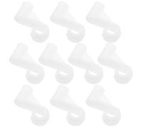 YARNOW 10 Pezzi Gancio Appendiabiti Armadio in Plastica Bianco da 16mm Design Salvaspazio e Supporto Robusto per Upgrade Armadi e Appartamenti