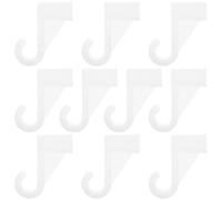 YARNOW 10 Pezzi Gancio Appendiabiti in Plastico Bianco da 13mm per Armadi e Appartamenti Supporto Robusto e Compatibilità