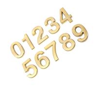 YARNOW 10 Pezzi House Number Sign in Alluminio Oro 7cm, Facile da Installare e Rimuovere, per Bagno e Codifica Numerica, Uso Interno per Distinguere le Stanze