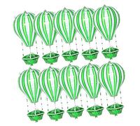 YARNOW 10 Pezzi mongolfiera verde misuratore margherita arredamento per feste caldo comunione con palloncini per feste di compleanno palloncini bianchi e neri rossi Pellicola di alluminio