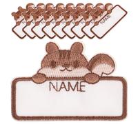 YARNOW 10 Pezzi Name Labels da Cucire, Sewing Name Labels per Abbigliamento, DIY, Adesive e Scrivibili, per Borse e Biancheria, Pratiche, per Campeggio e Grandi Eventi