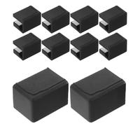 YARNOW 10 Pezzi Paracolpi Angolari in Silicone F per Maniglie Cassetto Nero | Doppia Forma F e Profilo Minimale Trasparente, Montaggio Rapido per Casa, Adatti a Tavolo e Bordo Cassetto