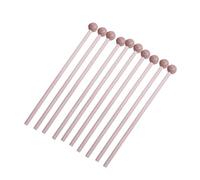 YARNOW 10 Pezzi percussiva a martello Musicale bastoni bacchette di acero percussioni martelletto fono bellissima gadget dello strumento di legno Loto naturale