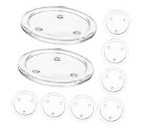 YARNOW 10 Pezzi Portacandele Vetro con Vassoio per Decorazioni Eleganti Matrimonio e Casa Vassoio Multifunzionale per e Organizzazione Accessori