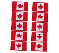 YARNOW 10 Pezzi Toppe Ricamate Bandiera Canada Termoadesive Cucire Patch Uniformi per Abbigliamento Distintivi per Riparazioni e Decorazioni
