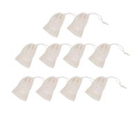 YARNOW 10 Sacchetti Porta Sapone in Fibra di Ramia Cordoncino, Rete Esfoliante per Sapone Viso e Frutta, per Doccia, Resistente e Riutilizzabile