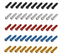 YARNOW 100 pezzi Terminali Cavi Freno Bicicletta in Lega di Alluminio Resistenti Tappi Protettivi Antiruggine per Freni e Cambio Accessori Ciclistici per Bici da Corsa e Mountain Bike