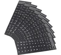 YARNOW 10fogli Adesivi Tastiera Spagnola Stickers Lingua Resistenti all Acqua per Computer Laptop Facili da Applicare e Rimuovere senza Residui Protezione Tastiera per Ufficio e Casa