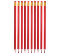 YARNOW 12 Matite Colorate Cancellabili con Gomma, Matite Esagonali in Legno Rosse Preaffilate per Disegno, Scuola e Valutazione Test, Set da 12 Pezzi per Studenti e Ufficio