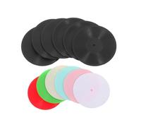 YARNOW 12 Pezzi Mini Dischi in per Casa delle Bambole Modelli Realistici in Nero e Colori Solidi Decorazioni Miniature Resistenti e Creative per Collezionisti