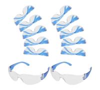 YARNOW 12 Pezzi Occhiali Protettivi, Sport e Laboratorio, Antiurto | Copertura Avvolgente Silicone Morbido, Aste Antiscivolo Allargate, Plastica 15, 0x14, 3x4, 3cm