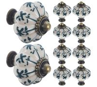 YARNOW 12 Pezzi Pomelli 33x38mm a Forma di Zucca Mobili in Ceramica per Vintage Manopole Pratiche e Facili da Installare per Cassetti e Armadietti in Cucina e Casa