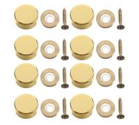 YARNOW 16 Pezzi Tappi Decorativi per Viti Specchio 12mm Dorati, Calotte Copri Viti per Arredamento Casa e Ufficio, Chiodi Piatti per Fissaggio Pannelli e Decorazioni Murali