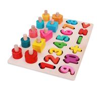 YARNOW 1Set Giocattoli Educativi Legno Montessori Per Puzzle Numerici Ordinamento Geometrico e Impilabile Sviluppo Intellettuale e Creatività Per Anni