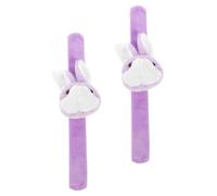 YARNOW 2 Bracciale Animale Slap Peluche da Bracciali Tema Coniglio per Feste e Compleanni Regali Divertenti per e Sicuro da Indossare