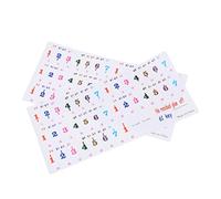 YARNOW 2 Fogli Adesivi per Tastiera Pianoforte Trasparenti e Rimovibili per Insegnamento per Principianti Facili da Leggere e Pratici per Apprendere Notazione e Riconoscimento delle Note