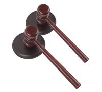 YARNOW 2 Impostati Giudice Martello Giocattolo Mini Martelletto Judge Accessori in Costume Martello Del Giudice Martelletto Del Giudice Arredamento Dell'avvocato Di Legno Light