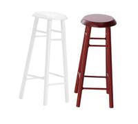YARNOW 2 Miniature Dollhouse Stool Mini Round High Stool For Bar Counter Lightweight Portable Chair For DIY Dollhouse Kitchen Living Scene Accessory