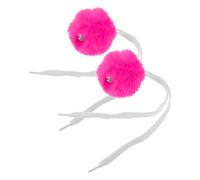 YARNOW 2 Palline Soffici per con Fuzzy Rosa Vivace Accessori Decorativi per Roller Skate Bambine e Ragazze