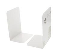 YARNOW 2 Pezzi Archiviazione Desktop Fermalibri Libreria Porta Libri Di Cucina Supporti Per Libri Da Scrivania Fermalibro Per Libri Pesanti Clip Del Libro Acciaio Inossidabile Bianca