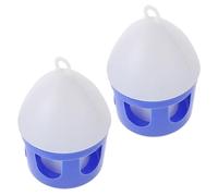 YARNOW 2 Pezzi Bollitore Per Piccioni Potabile Mangiatoie D'acqua Per Uccelli Di Grandi Dimensioni Pulcino Mangiatoia Per Quaglie Blu Pratica Mangiatoia Per Uccelli Pvc