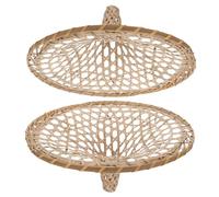 YARNOW 2 Pezzi Cappello di Bambù Beige Intrecciato a Mano, Coprilampada Multifunzionale Resistente, per Decorare la Casa e Cosplay