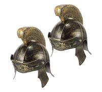 YARNOW 2 Pezzi Casco da Guerriero Medievale e Romano Regolabile per Cosplay e Feste, Copricapo da Soldato Antico e Adulti, Accessori Medievali per Costume Storico