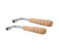 YARNOW 2 Pezzi chiave per arpa messa a punto a corda acustico Presa chiave inglese sintonizzatori salterio Spanner lira Musicale barra di accordatura dell'arpa Di legno Marrone chiaro