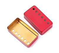 YARNOW 2 Pezzi Copertina di pickup per chitarra elettrica separare les copertine rosse gancio di chitarra raccolta coperchio del ponte pickup coperchio humbucker piatto in metallo