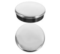 YARNOW 2 Pezzi Copertura Centrale Sterzo Barca in Acciaio Inossidabile Argento per Meccanismo Sterzante Marittimo, Tappo Copri Sterzo 64mm Tocco Confortevole e Design Elegante