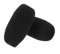 YARNOW 2 Pezzi Copertura Microfono in Spugna Nera per Microfono da Lapel, Migliora la Chiarezza Vocale e Non Si Deforma, Adatta per Discorsi e Riunioni