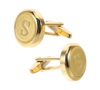 YARNOW 2 Pezzi Cufflinks Oro Rotondi in Rame per Camicia Uomo Cerimonia | Finitura Lucida, Chiusura Sicura e Struttura Leggera, Set per Ufficio Quotidiano e Matrimonio
